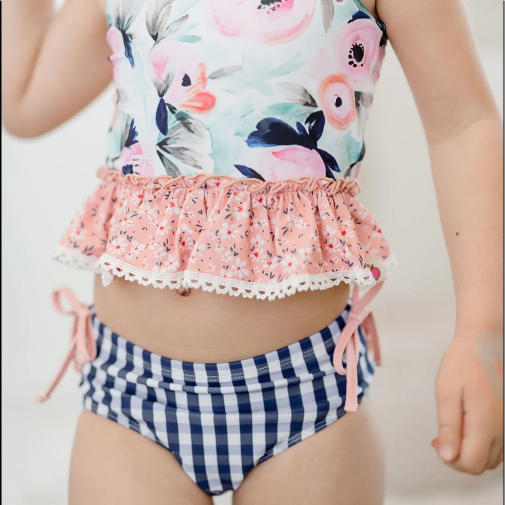 Cheeky Plum Calypso Swim Set! NWT 2T Selah Tankini Bikini and cover up - Picture 12 of 16